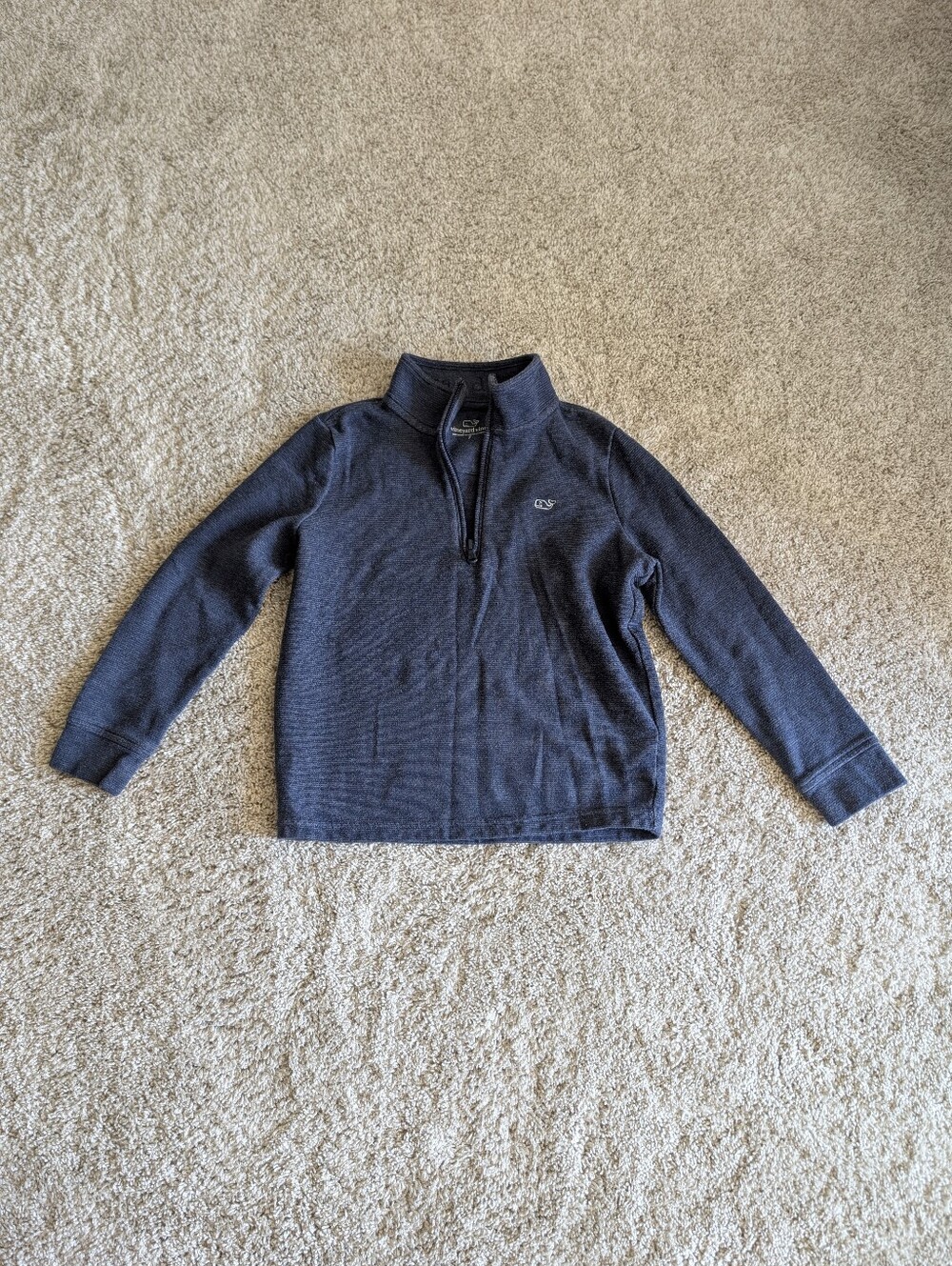 Vineyard Vines Boys Navy Half-Zip Pullover - Size 7